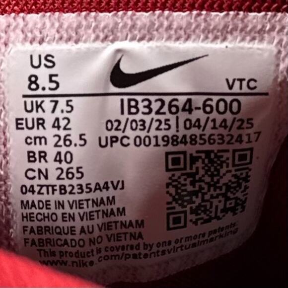 Nike Air Zoom Pegasus 41 Alabama Crimson Tide IB3264-600 Men\'s Size 8.5